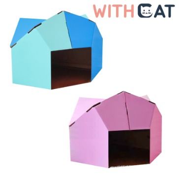 고양이 DIY 박스하우스 (2 color)